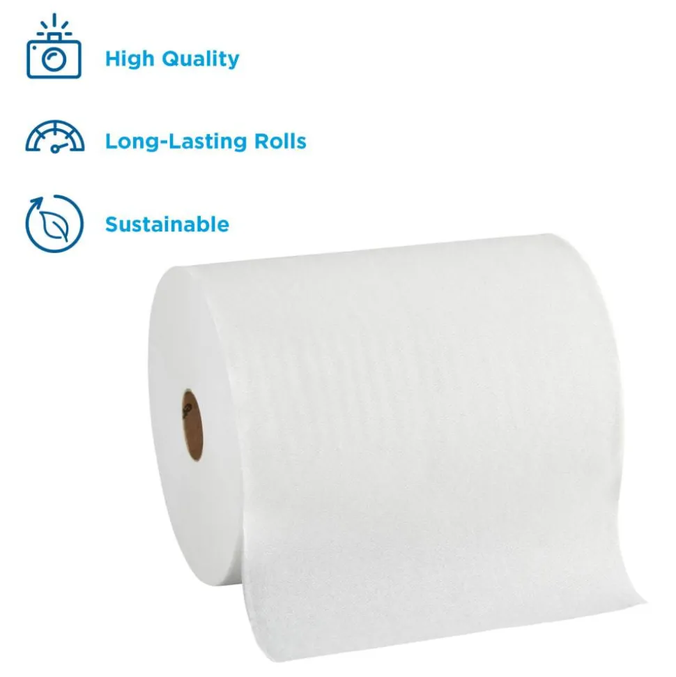 enMotion 10" Paper Towel Rolls, 1-Ply, 10"x 800', 40% Recycled Fiber, White, 800 ft Per Roll, 6 Rolls Per Case