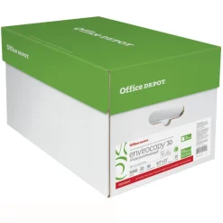 EnviroCopy 3-Hole Punched Copy Paper, White, Letter (8.5" x 11"), 5000 Sheets Per Case, 20 Lb, 30% Recycled, FSC Certified