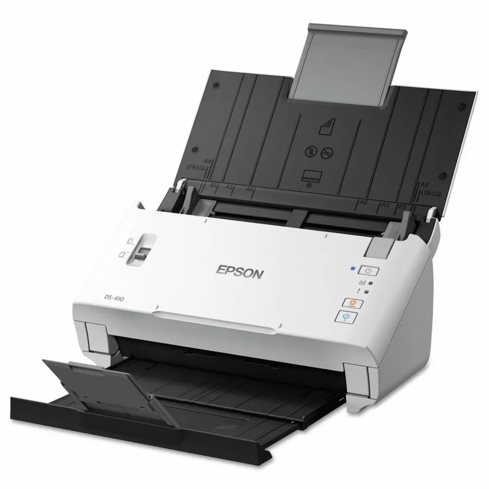 Epson DS410 Document Scanner, 600 dpi Optical Resolution, 50-Sheet Duplex Auto Document Feeder