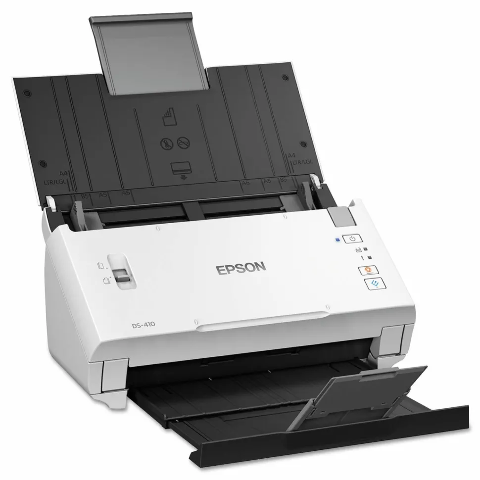 Epson DS410 Document Scanner, 600 dpi Optical Resolution, 50-Sheet Duplex Auto Document Feeder