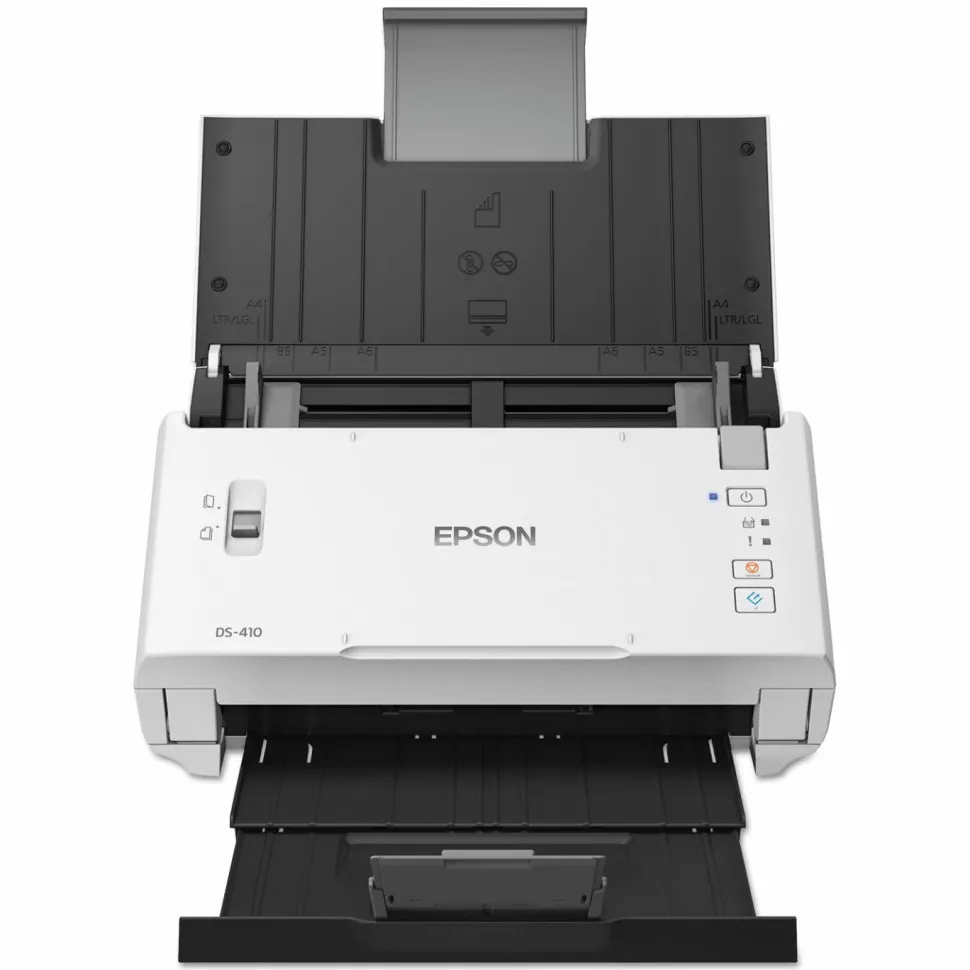 Epson DS410 Document Scanner, 600 dpi Optical Resolution, 50-Sheet Duplex Auto Document Feeder
