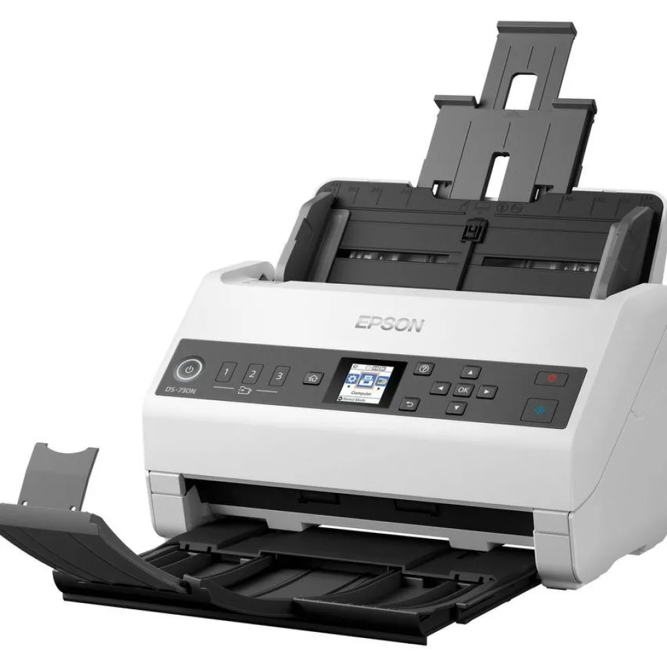 Epson DS-730N Sheetfed Scanner, 600 dpi Optical, B11B259201