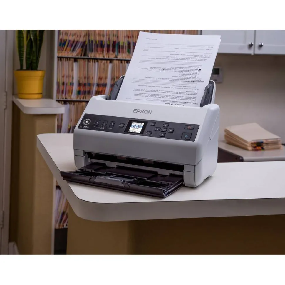 Epson DS-730N Sheetfed Scanner, 600 dpi Optical, B11B259201