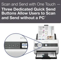 Epson DS-730N Sheetfed Scanner, 600 dpi Optical, B11B259201