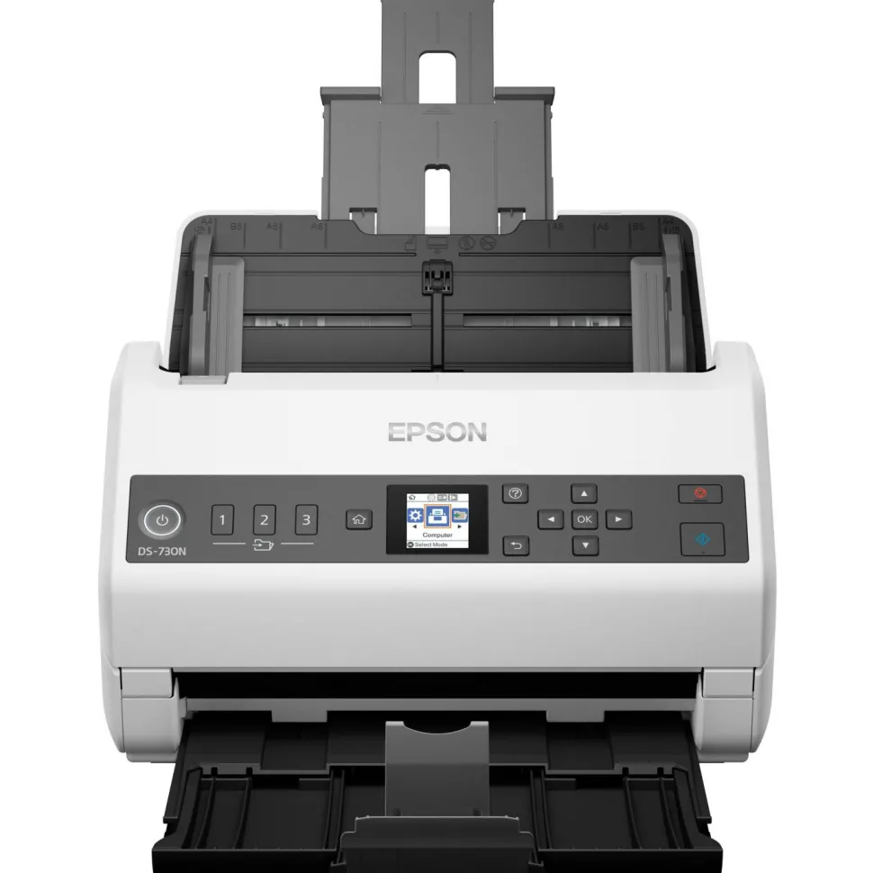 Epson DS-730N Sheetfed Scanner, 600 dpi Optical, B11B259201
