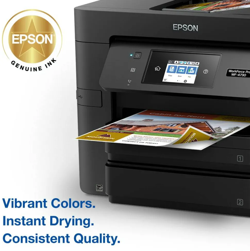 Epson 802XL Black/802 DuraBrite Cyan; Magenta; Yellow High-Yield Ink Cartridges, Pack Of 4, T802XL-BCS