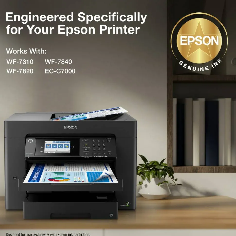 Epson 812XL DURABrite Black; Cyan; Magenta; Yellow, Ultra High-Yield Ink Cartridges, Pack Of 4 Cartridges, T812XL-XCS