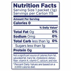 Equal Zero Calorie Sweetener, 0.04 oz Packet, 2,000/Carton