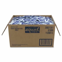 Equal Zero Calorie Sweetener, 0.04 oz Packet, 2,000/Carton