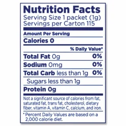 Equal Zero Calorie Sweetener, 1 g Packet, 115/Box