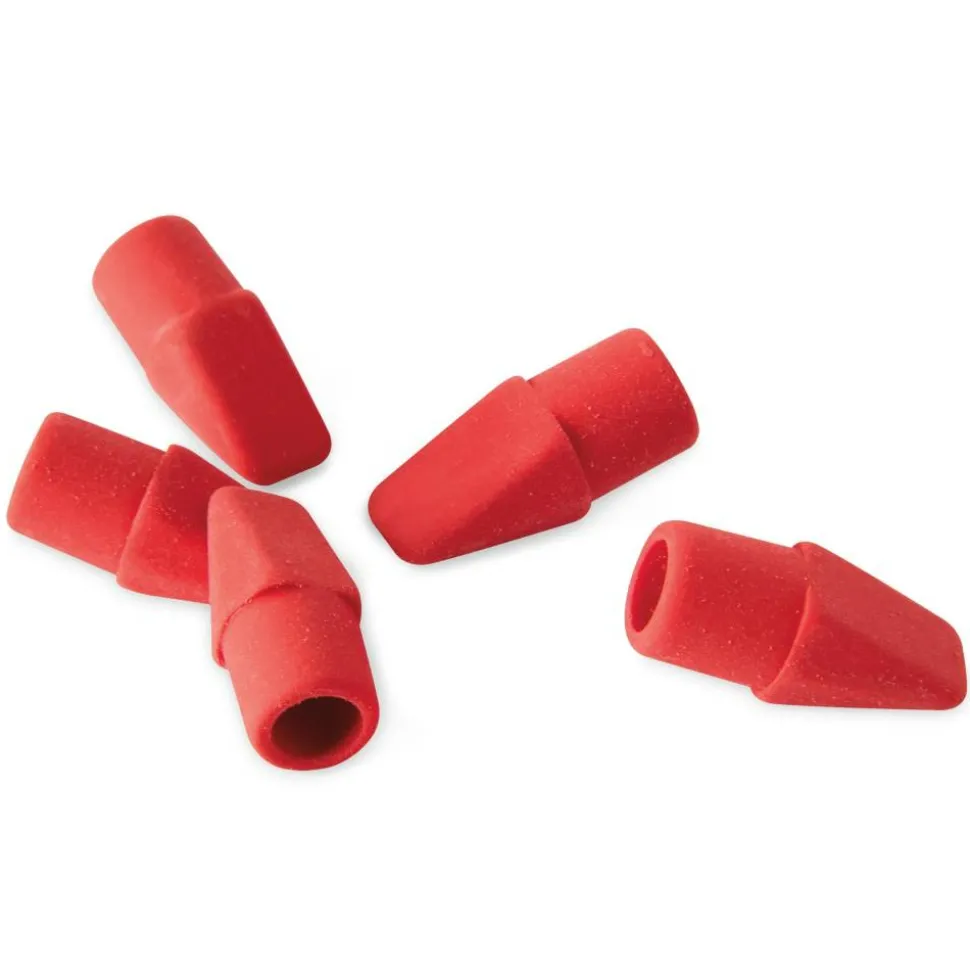 Eraser Caps, Red, Box Of 144