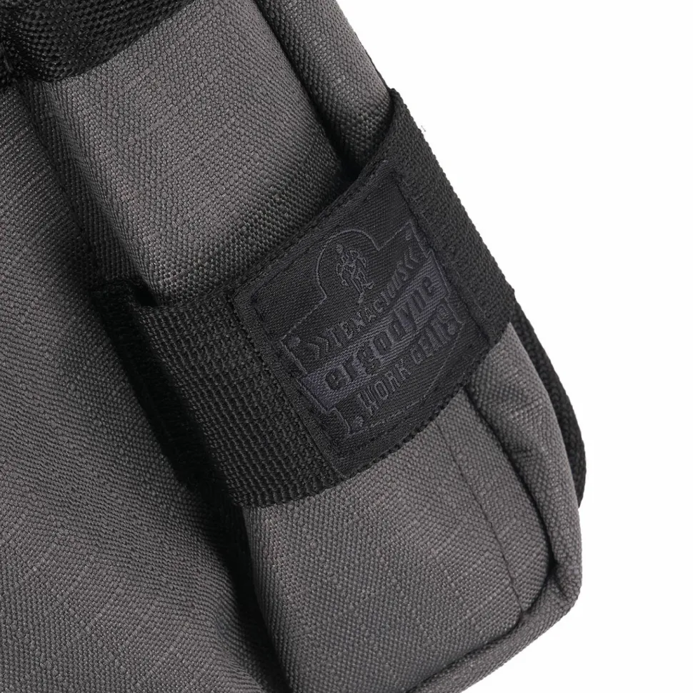 ergodyne Arsenal 5568 Belt Loop Tool Pouch with Device Holster, 4 Compartments, 5 x 2 x 8.5, Polyester, Gray