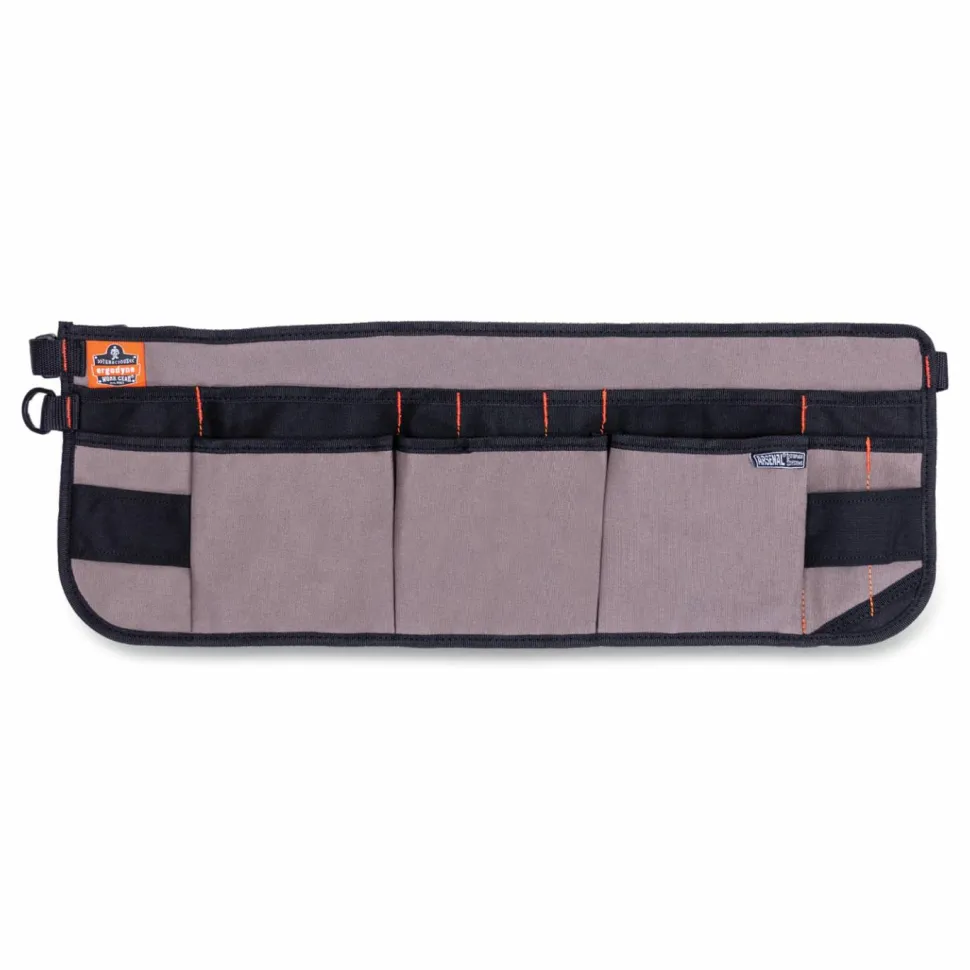 ergodyne Arsenal 5707 Canvas Waist Apron, 14 Compartments, 25.5 x 34, Canvas, Gray