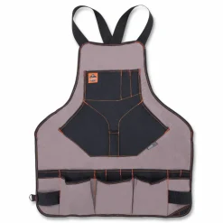 ergodyne Arsenal 5704 Canvas Tool Apron, 22 Compartments, 25.5 x 28, Canvas, Gray