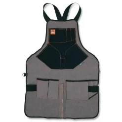 ergodyne Arsenal 5705 Extended Length Canvas Tool Apron, 13 Compartments, 25.5 x 34, Canvas, Gray