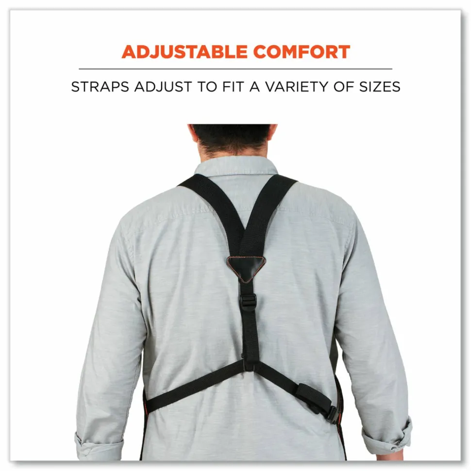 ergodyne Arsenal 5705 Extended Length Canvas Tool Apron, 13 Compartments, 25.5 x 34, Canvas, Gray