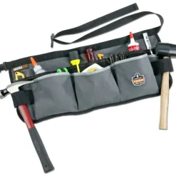 ergodyne Arsenal 5706 13-Pocket Waist Apron, 13 Compartments, 23 x 9, Canvas, Gray