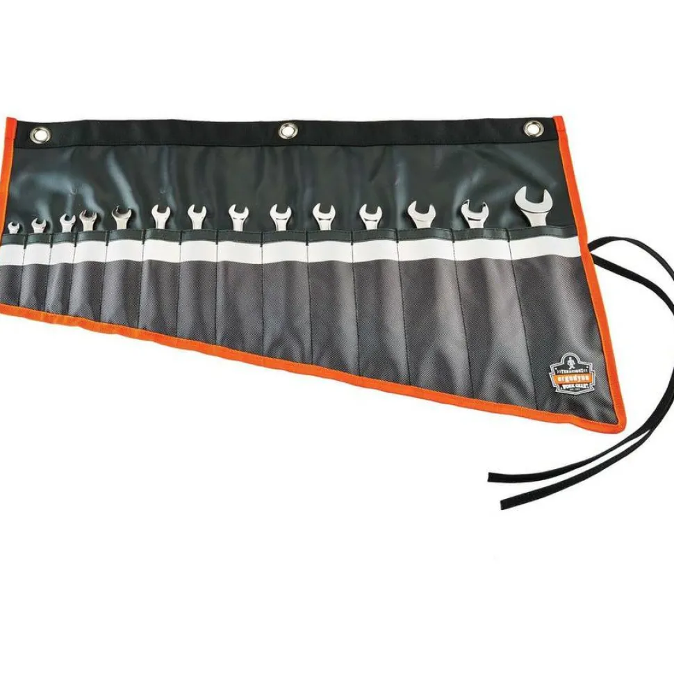 ergodyne Arsenal 5873 Polyester Wrench Roll Up, 14 Compartments, 26.5 x 16.5, Polyester, Black