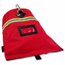 ergodyne Arsenal 5082 SCBA Mask Bag with Hook-and-Loop Closure, Fleece Lining, 8.5 x 8.5 x 14, Red