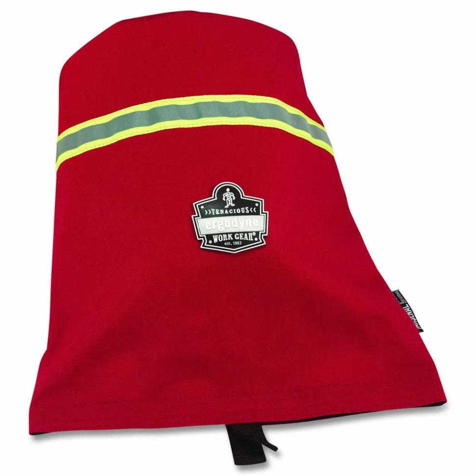 ergodyne Arsenal 5082 SCBA Mask Bag with Hook-and-Loop Closure, Fleece Lining, 8.5 x 8.5 x 14, Red