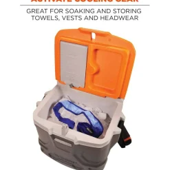 ergodyne Chill-Its 5170 17-Quart Industrial Hard Sided Cooler, Orange/Gray