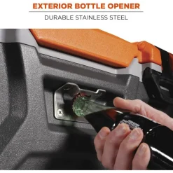 ergodyne Chill-Its 5171 48-Quart Industrial Hard Sided Cooler, Orange/Gray