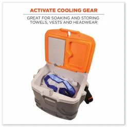 ergodyne Chill-Its 5170 17-Quart Industrial Hard Sided Cooler, Orange/Gray, 30/Pallet