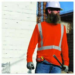ergodyne Chill-Its 6688 Type R Class 2 Cooling Hi-Vis Sun Shirt with UV Protection, Small, Orange