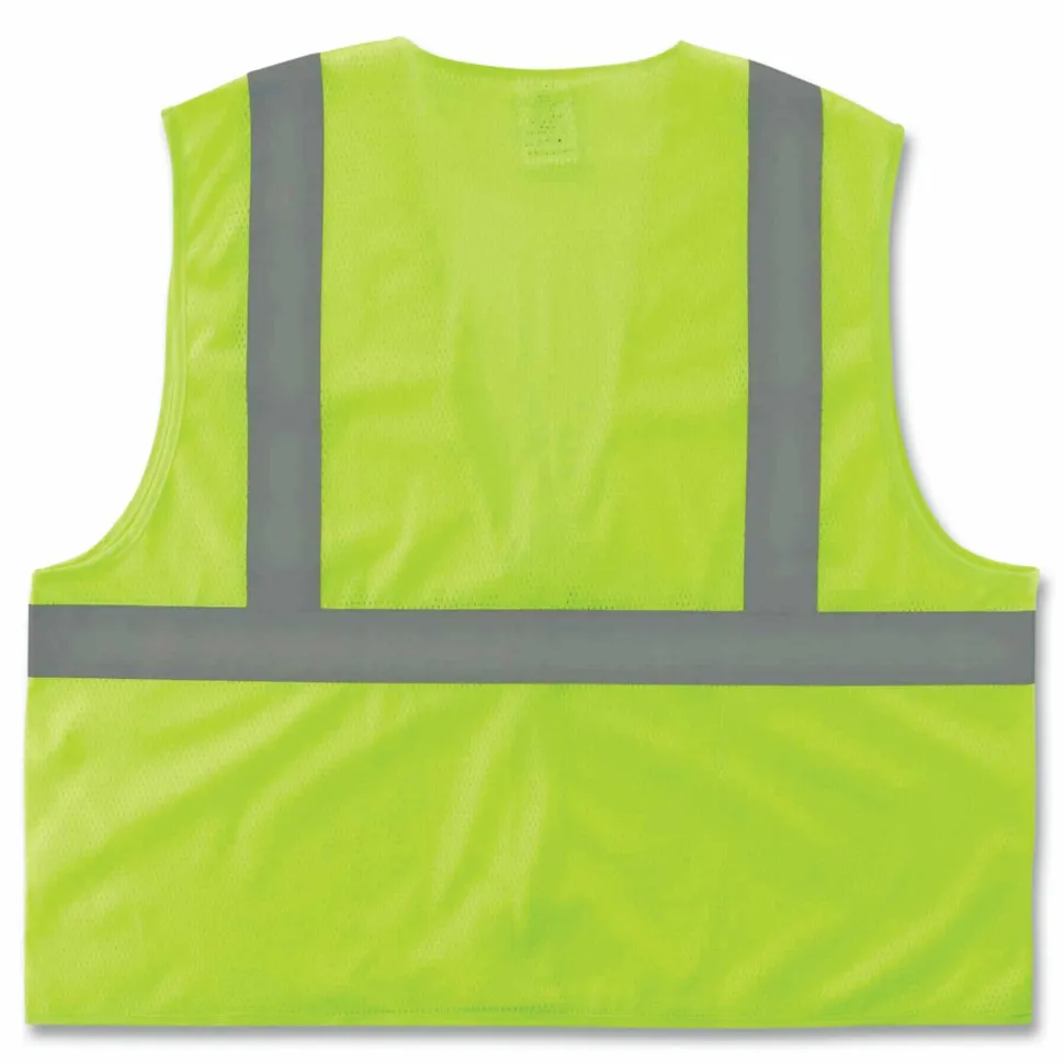 ergodyne GloWear 8205Z Class 2 Super Economy Mesh Vest, Polyester, Lime, Large/X-Large