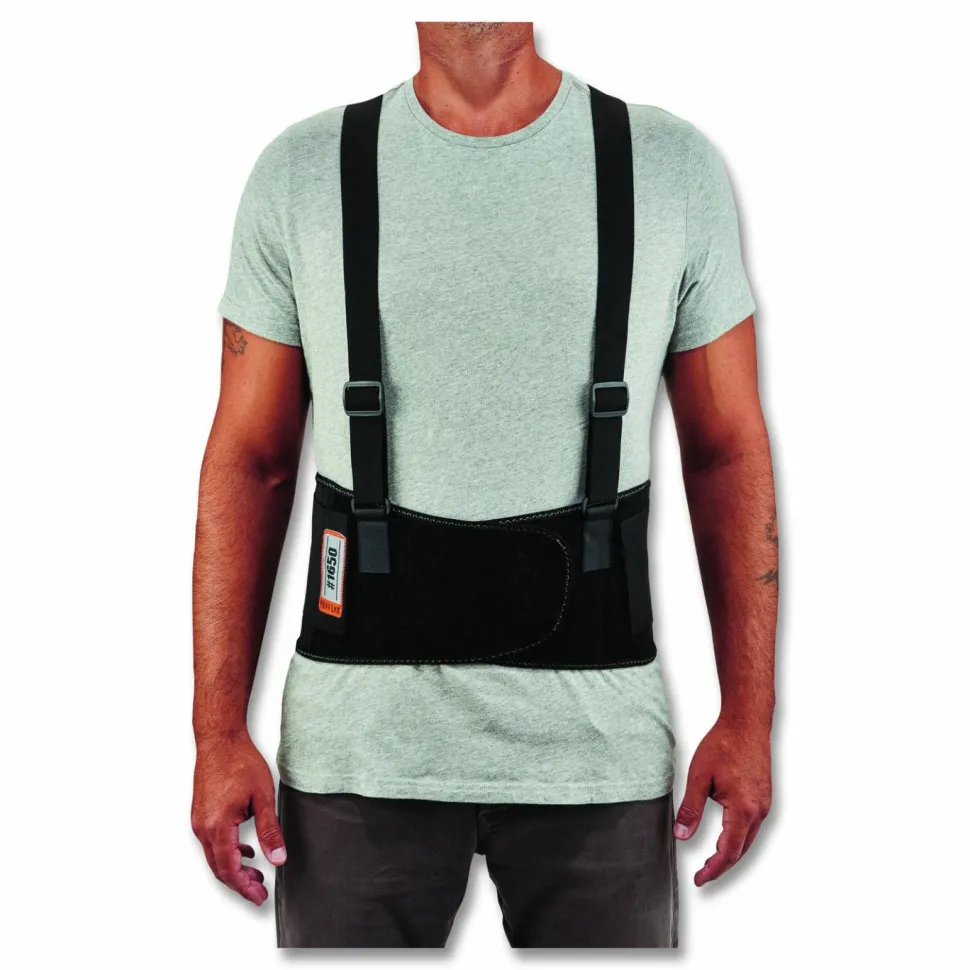 ergodyne ProFlex 1650 Economy Elastic Back Support Brace, X-Large, 38" to 42" Waist, Black