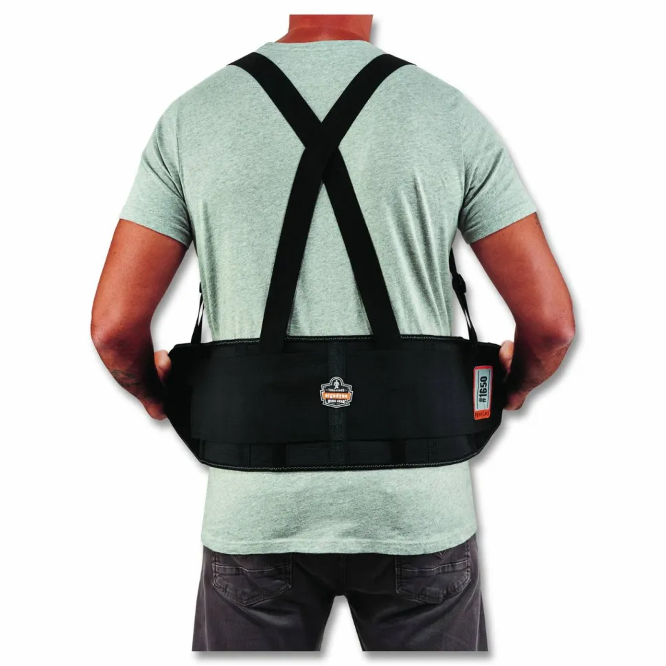 ergodyne ProFlex 1650 Economy Elastic Back Support Brace, X-Large, 38" to 42" Waist, Black