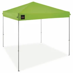 ergodyne SHAX 6001 Lightweight Pop-Up Tent, 10 ft x 10 ft, Polyester/Steel, Lime
