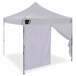 ergodyne SHAX 6196 Pop-Up Tent Sidewall with Zippered Door, 10 ft x10 ft, Polyester, White