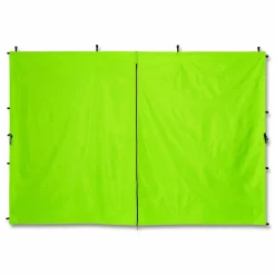 ergodyne SHAX 6196 Pop-Up Tent Sidewall with Zippered Door, 10 ft x10 ft, Polyester, Lime