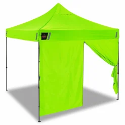 ergodyne SHAX 6196 Pop-Up Tent Sidewall with Zippered Door, 10 ft x10 ft, Polyester, Lime
