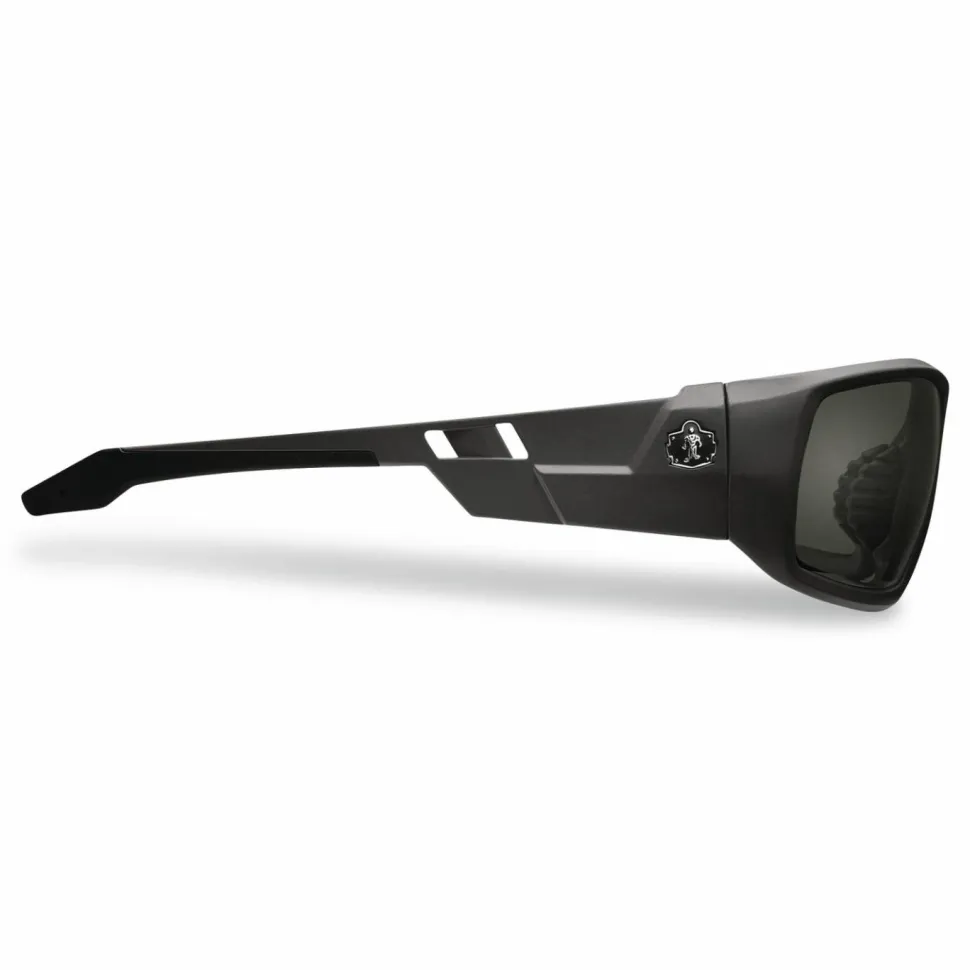 Ergodyne Skullerz Safety Glasses, Odin, Matte Black Frame Smoke Lens