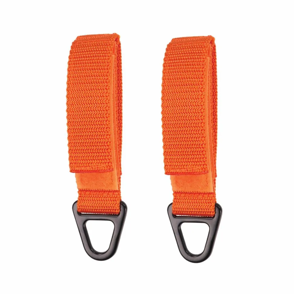ergodyne Squids 3172 Anchor Strap Hook and Loop Closure for Tool Tethering, 5 lb Max Working Capacity, 5" Long, Orange, 2/Pack