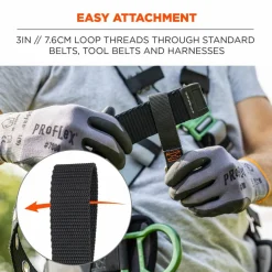 ergodyne Squids 3171 Anchor Strap Belt Loop Attachment for Tool Tethering, 5 lb Max Working Capacity, 5