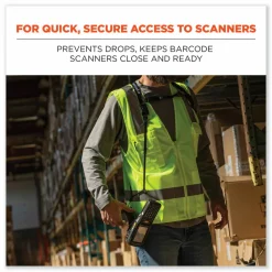 ergodyne Squids 3132 Barcode Scanner Lanyard Harness, X-Large: 23