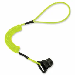 ergodyne Squids 3158 Coiled Lanyard with Clamp, 2 lb Max Working Capacity, 12