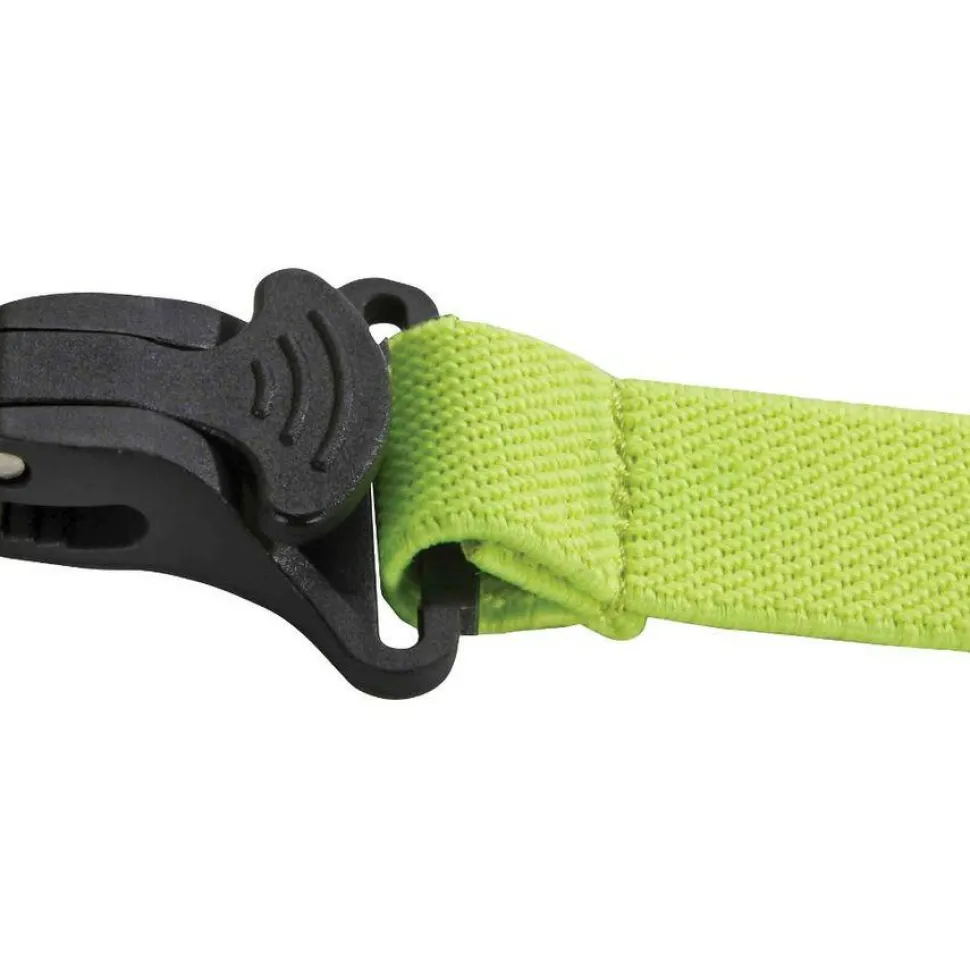ergodyne Squids 3155 Elastic Lanyard with Clamp, 2 lb Max Working Capacity, 18" to 48" Long, Lime