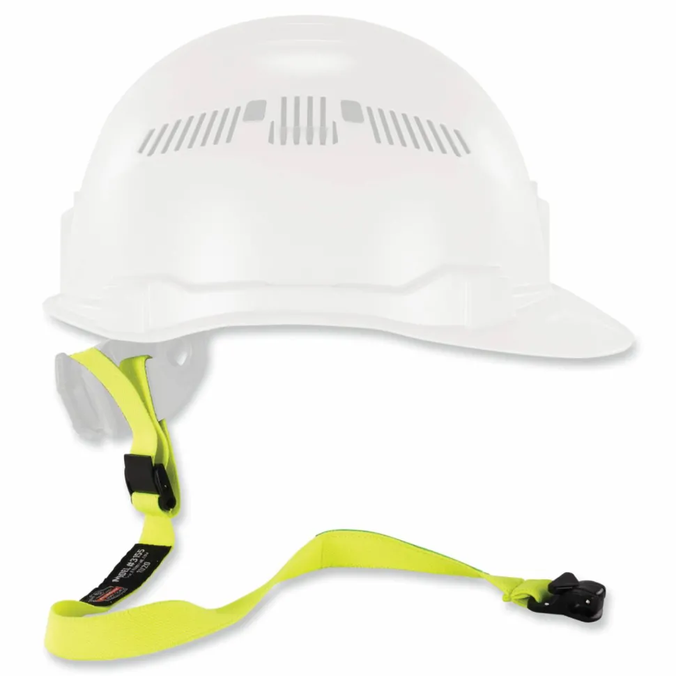 ergodyne Squids 3155 Elastic Lanyard with Clamp, 2 lb Max Working Capacity, 18" to 48" Long, Lime