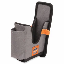 ergodyne Squids 5541 Handheld Barcode Scanner Holster with Belt Clip, 2 Compartments, 2.75 x 3.5 x 7.3, Polyester,Gray