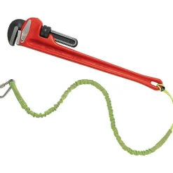 ergodyne Squids 3101 Lanyard with Stainless Steel Carabiner + Cinch-Loop, 15 lb Max Working Capacity, 42" to 54" Long, Lime