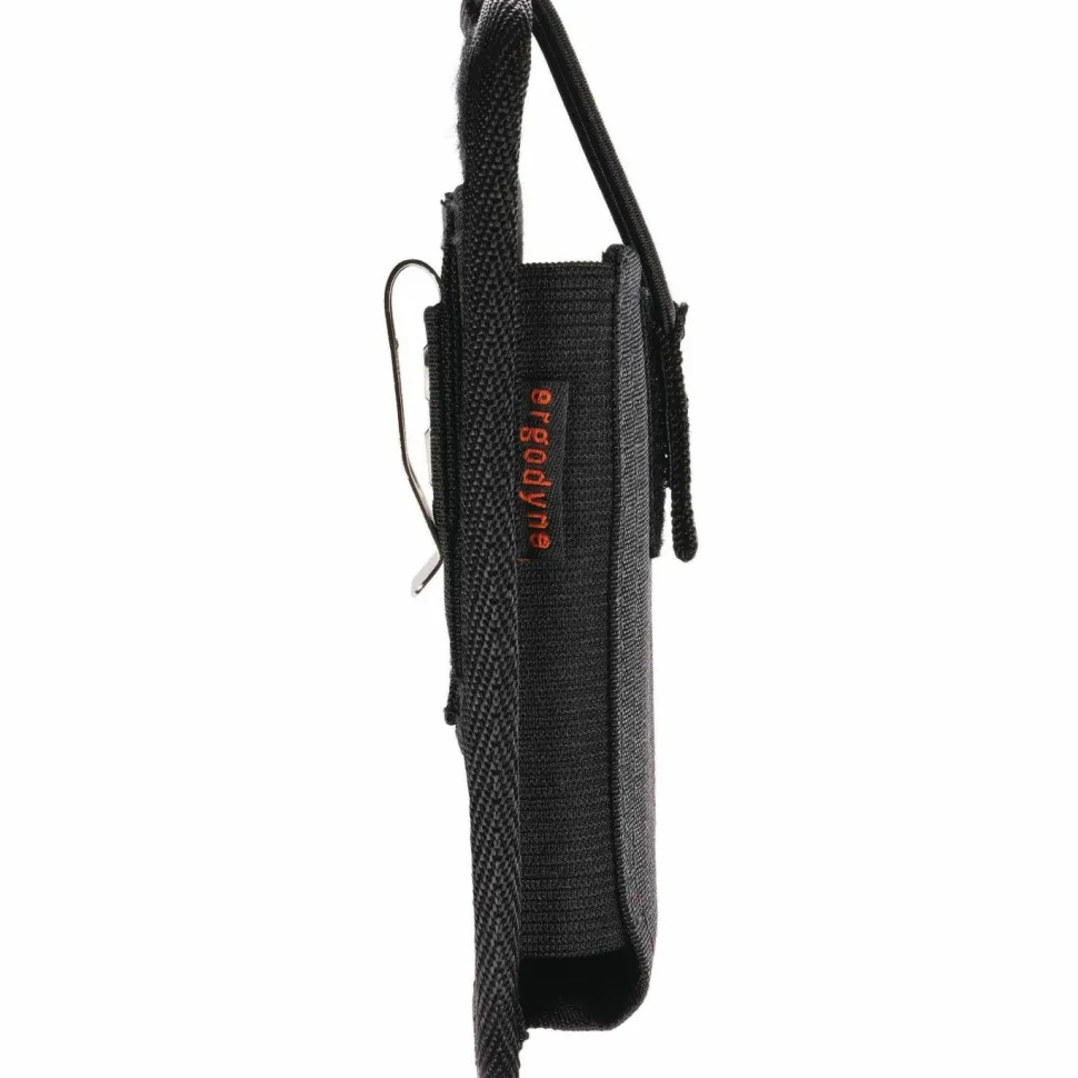 ergodyne Squids 5544 Phone Style Scanner Holster with Belt Clip and Loops, 1 Compartment, 3.75 x 1 x 6.5, Polyester,Black