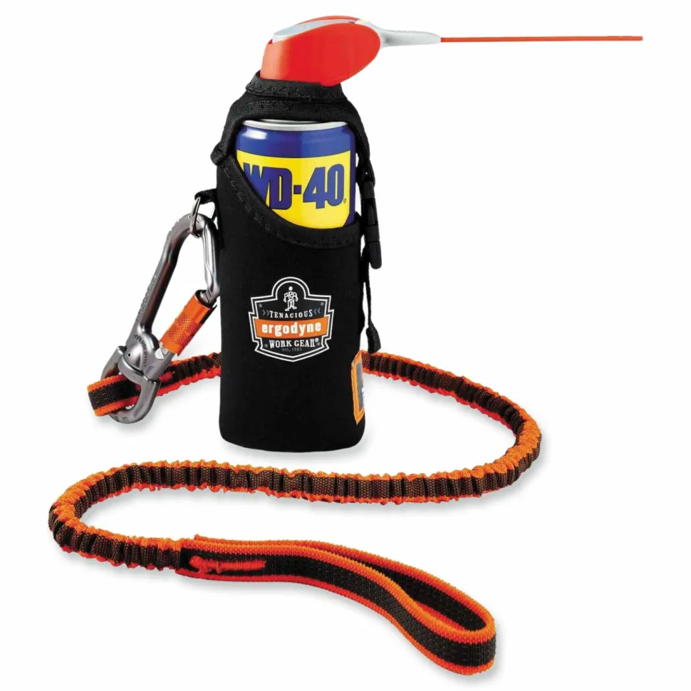 ergodyne Squids 3109F(x) Tool Lanyard, Swiveling Aluminum Carabiner + Loop, 25 lb Max Working Capacity, 38" to 48" Long