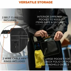 Ergodyne Arsenal 5716 Carrying Case (Pouch) Pen, Notepad, Handheld Device, Cell Phone, Money - Black