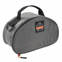 ergodyne Arsenal 5187 Clamshell Half Respirator Bag with Zipper Closure, 4 x 9 x 5, Gray