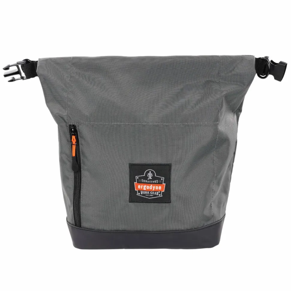 ergodyne Arsenal 5186 Full Respirator Bag with Roll Top Closure, 7.5 x 13.5 x 13.5, Gray