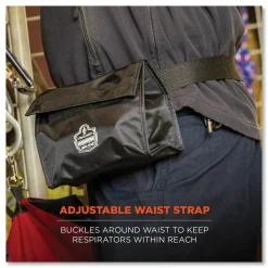ergodyne Arsenal 5180 Half Mask Respirator Waist Pack, 8.5 x 3.5 x 6.5, Black